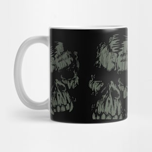 Dark Skull Wings Biker Style Top With Motif Mug